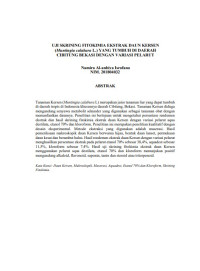 Image of UJI SKRINING FITOKIMIA EKSTRAK DAUN KERSEN (Muntingia calabura L.) YANG TUMBUH DI DAERAH CIBITUNG BEKASI DENGAN VARIASI PELARUT