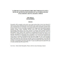Image of GAMBARAN KADAR HEMOGLOBIN (HB) TERHADAP WANITA SETELAH AKTIVITAS SENAM DENGAN ALAT HEMATOLOGI ANALYZER DI CAKUNG JAKARTA TIMUR