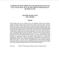 Image of GAMBARAN KADAR TIMBAL DALAM DARAH PADA PETUGAS LALU LINTAS DI JL. IR. H. JUANDA BEKASI TIMUR DENGAN METODE ICP-MS