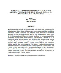 Image of HUBUNGAN KEBIASAAN SARAPAN DENGAN PEMENUHAN AKTIVITAS FISIK DAN KONSENTRASI BELAJAR SISWA DI SDN MANGUN JAYA 04 TAMBUN SELATAN