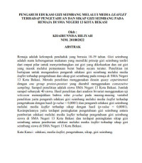 Image of PENGARUH EDUKASI GIZI SEIMBANG MELALUI MEDIA LEAFLET TERHADAP PENGETAHUAN DAN SIKAP GIZI SEIMBANG PADA REMAJA DI SMA NEGERI 13 KOTA BEKASI