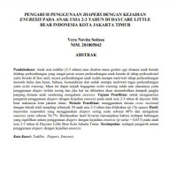 Image of PENGARUH PENGGUNAAN DIAPERS DENGAN KEJADIAN ENURESIS PADA ANAK USIA 2-3 TAHUN DI DAYCARE LITTLE BEAR INDONESIA KOTA JAKARTA TIMUR