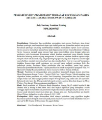 Image of PENGARUH VISIT PRE OPERATIF TERHADAP KECEMASAN PASIEN 
SECTIO CAESAREA DI RS.SWASTA X BEKASI