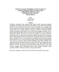 Image of Hubungan Hasil Pemeriksaan HbA1C dengan Indeks Eritrosit Rerata Pada Pasien Prediabetes Melitus Tipe 2 di Rumah Sakit Swasta Bekasi Barat