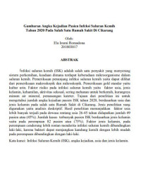 Image of Gambaran Angka Kejadian Pasien Infeksi Saluran Kemih Tahun 2020 Pada Salah Satu Rumah Sakit di Cikarang