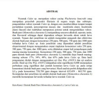 Image of Uji Efektivitas Ekstrak Buah Pare (Momordica charantia L) Terhadap Larva Culex sp.