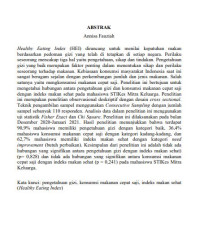 Image of Hubungan Pengetahuan Gizi dan Konsumsi Makanan Cepat Saji Terhadap Indeks Makan Sehat (Healthy Eating Index) Pada Mahasiswa STIKes Mitra Keluarga