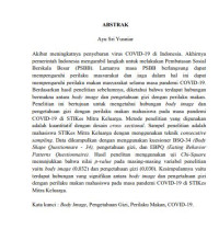 Image of Hubungan Body Image dan Pengetahuan Gizi dengan Perilaku Makan Mahasiswa pada Masa Pandemi COVID-19 di STIKes Mitra Keluarga