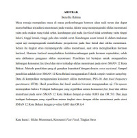 Image of Hubungan Konsumsi Fastfood dan stres Terhadap Siklus Menstruasi pada siswi SMAN 12 Kota Bekasi