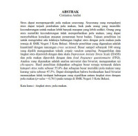 Image of Hubungan Tingkat Stres dengan Pola Makan Pada Remaja di SMK Negeri 3 Kota Bekasi