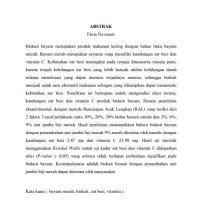 Image of Formulasi Biskuit Bayam (Amaranthus Tricolor L.) dengan Penambahan Sari Jambu Biji Merah (Psidium Guajava Linn) sebagai Alternatif Makanan Selingan Pada Remaja