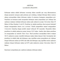 Image of Hubungan Pengetahuan Gizi Olahraga dan Suplemen Makanan Terhadap Kebiasaan Makan pada Mahasiswa Penjas Universitas Islam 45 Bekasi di Masa Pandemi Covid-19