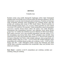 Image of Hubungan antara Pengetahuan Gizi Seimbang dengan Sikap dan Perilaku Gizi Seimbang pada Siswa SMA Korpri Bekasi di masa Pandemic Covid-19