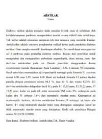Image of Uji aktivitas antioksidan teh hijau (Camellia sinensis) dengan penambahan daun nangka (hetephyllus lam) dan daun Stevia (Stevia Rebaudiana Butoni)