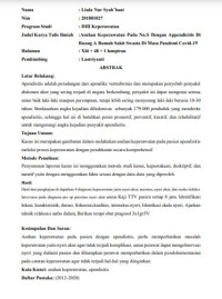 Image of ASUHAN KEPERAWATAN PADA NN.S DENGAN APPENDICITIS DI RUANG A RUMAH SAKIT SWASTA DI MASA PANDEMI COVID 19