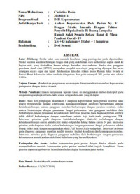 Image of Asuhan Keperawatan Pada Pasien Ny. Y Dengan  Stroke Iskemik Dengan Faktor Penyulit Hipokalemia Di Ruang Cempaka Rumah  Sakit Swasta Bekasi Barat di Masa Pandemi Covid 19
