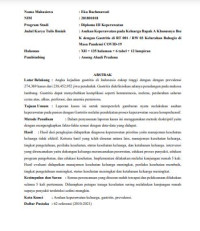Image of ASUHAN KEPERAWATAN PADA KELUARGA BAPAK A KHUSUSNYA IBU K DENGAN GASTRITIS RT 001 / RW 03 KELURAHAN BAHAGIA DI MASA PANDEMI COVID-19