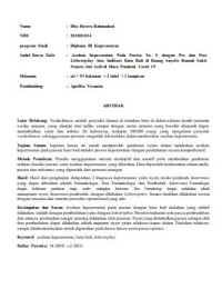 Image of ASUHAN KEPERAWATAN PADA PASIEN TN. S DENGAN PRE DAN POST LITHOTRIPHSY ATAS INDIKASI BATU BULI DI RUANG ANYELIR RUMAH SAKIT SWASTA JATI ASIH DI MASA PANDEMI COVID 19