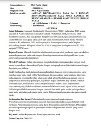 Image of Asuhan keperawatan pada An.A dengan broncopneumonia pada masa pndemi  diruang Gladiola Rumah Sakit Swasta Bekasi Barat