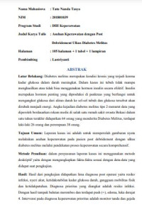 Image of ASUHAN KEPERAWATAN PADA N.Y F DENGAN POST  DEBRIDEMENT ULKUS DIABETES MELITUS DI RUANG DAFODDIL RUMAH SAKIT SWASTA DI MASA PANDEMI COVID-19