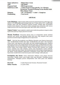 Image of ASUHAN KEPERAWATAN PADA By.Ny. S DENGAN PNEUMONIA NEONATAL DALAM MASA PANDEMI DI RUANG PERINA RUMAH SAKIT MITRA KELUARGA BEKASI TIMUR