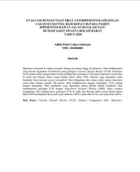 Image of EVALUASI PENGGUNAAN OBAT ANTIHIPERTENSI GOLONGAN CALCIUM CHANNEL BLOCKER (CCB) PADA PASIEN HIPERTENSI RAWAT JALAN DI SALAH SATU RUMAH SAKIT SWASTA BEKASI BARAT TAHUN 2020
