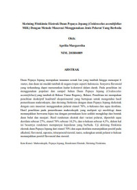 Image of Skrining Fitokimia Ekstrak Daun Pepaya Jepang (Cnidoscolus aconitifolius
Mill.) Dengan Metode Maserasi Menggunakan Jenis Pelarut Yang Berbeda