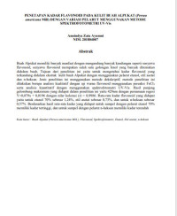 Image of PENETAPAN KADAR FLAVONOID PADA KULIT BUAH ALPUKAT (Persea Americana Mill) DENGAN VARIASI PELARUT MENGGUNAKAN METODE SPEKTROFOTOMETRI V-Vis