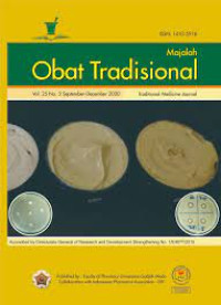 Image of MAJALAH OBAT TRADISONAL Vol. 25 No. 3 Sep - Des  2020