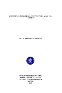 Image of TESIS - DETERMINAN TERJADINYA STUNTING PADA ANAK USIA 0-6 BULAN