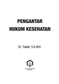 Image of Pengantar Hukum Kesehatan