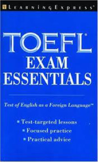 Image of Toefl exam essentials - Learning Express