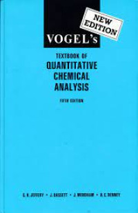 Image of Vogel's textbook of quantitative chemical analysis. Edition 5