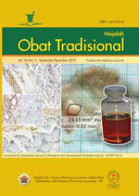 Image of MAJALAH OBAT TRADISONAL Vol. 24 No. 3 Sep - Des  2019
