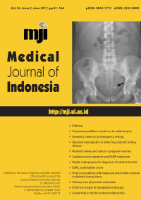 Image of Medical Journal of indonesia  Vol. 26 No. 2 Juni 2017 PP 81 - 166