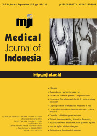 Image of Medical Journal of indonesia  Vol. 26 No. 3 September 2017