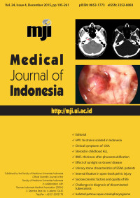 Image of Medical Journal of Indonesia Vol 24, No 4, December (2015), pp 195 - 261