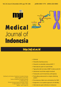 Image of Medical Journal of Indonesia Vol 25, No 4, Desember (2016), pp 195 - 266