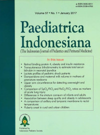 Image of Paediatrica Indonesiana - Vol 57 No 1 (2017)