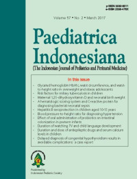 Image of Paediatrica Indonesiana - Vol 57 No 2 (2017)