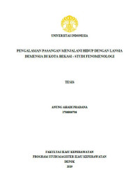 Image of Tesis - Pengalaman pasangan menjalin hidup dengan lansia demensia di Kota Bekasi - Studi Fenomenologi