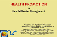 Image of Health Promotion in Health Disaster Management