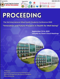 Image of Proceeding - The 3rd International Allied Health Students Conference (IAHSC) 2023 “Innovation and Future Prospect in Health for Well-being” Bekasi, West Java, Indonesia, 13-14th September 2023