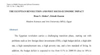 Image of THE EGYPTIAN REVOLUTION AND POST SOCIO-ECONOMIC IMPACT